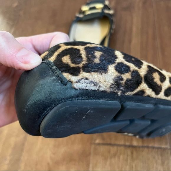 Michael Kors Calf Hair Leopard Print Flats with Metal Hardware Size 10 - Picture 6 of 10